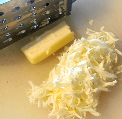 Grate your butter