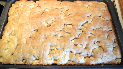 Apple Cinnamon bars ready for frosting.