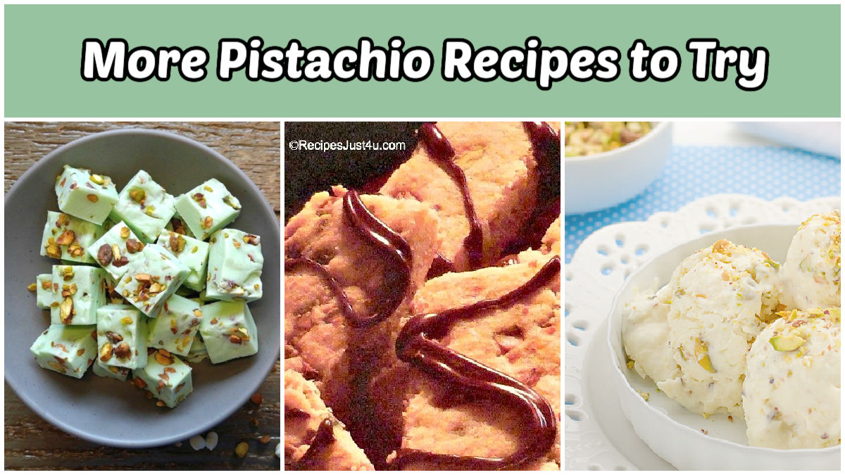 More pistachio recipes, including fudge, bars and ice cream.