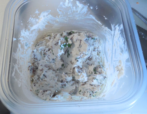 cream cheese and other ingredients