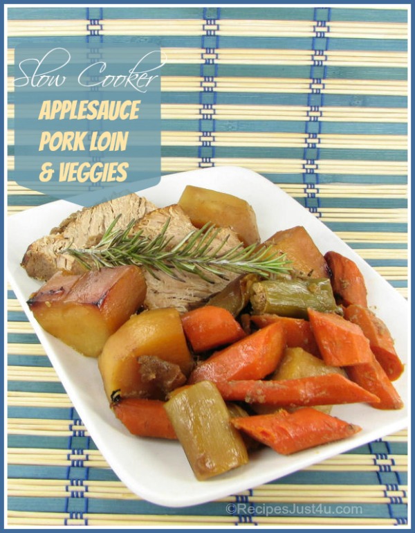 Slow Cooker Pork Roast with Applesauce and Vegetables makes a wonderful fall meal