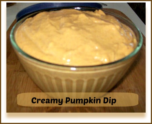 creamy pumpkin dip.