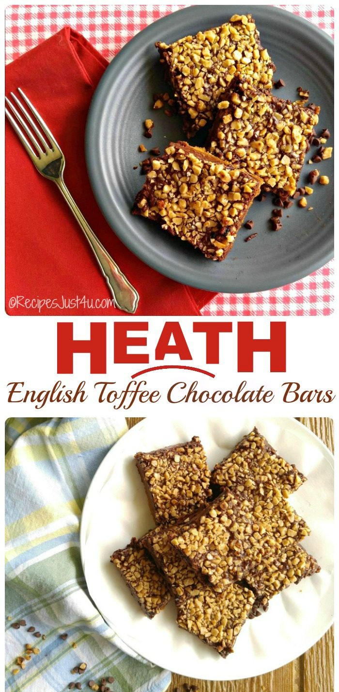 These Heath English toffee chocolate bars are so decadent. They make the perfect sweet treat. recipesjust4u.com