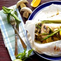 Salmon in parchment paper