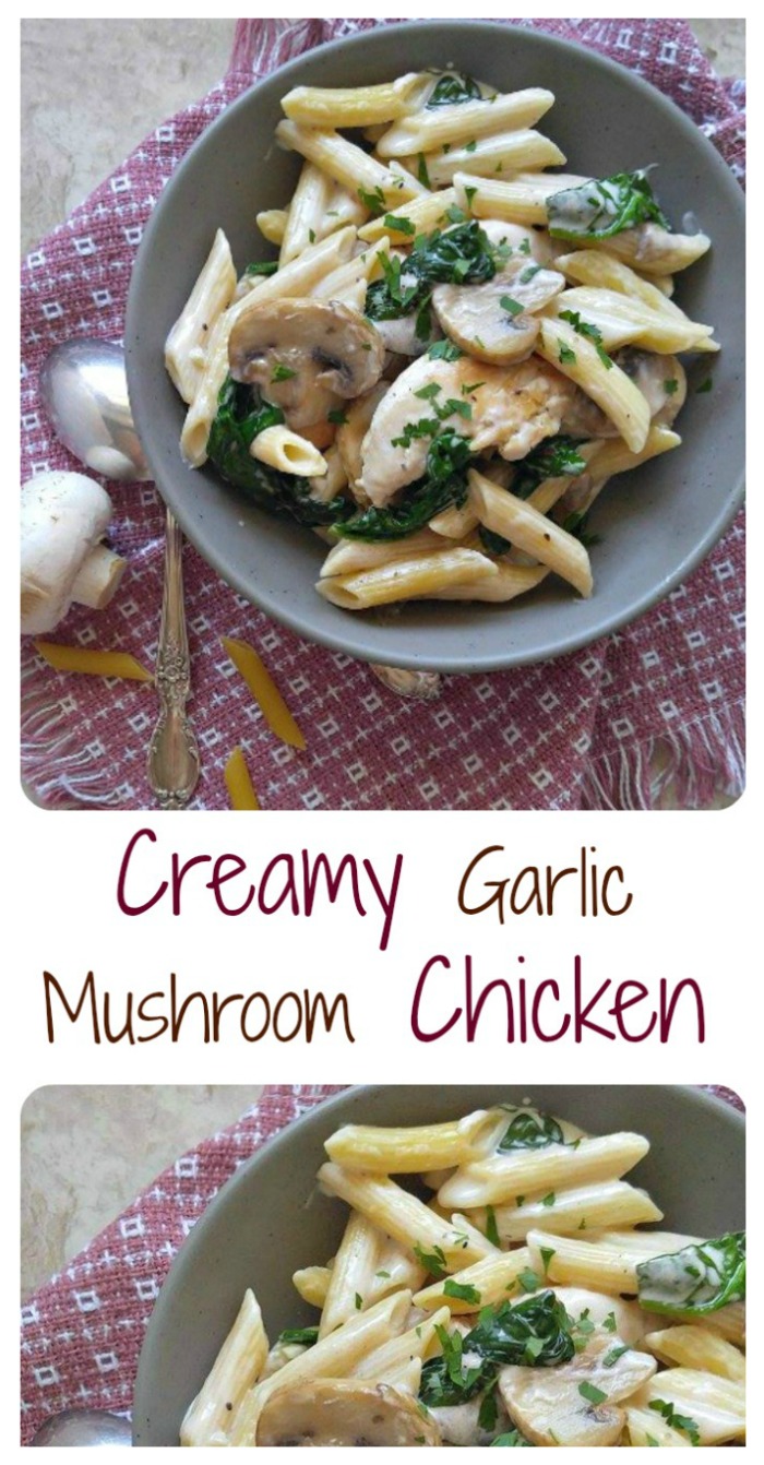 Creamy garlic mushroom pasta recipe