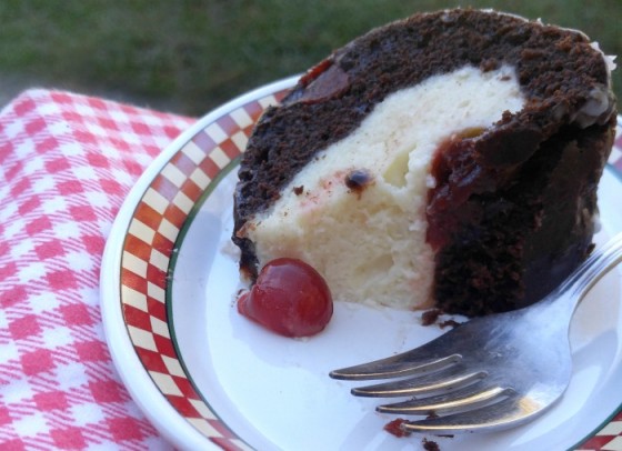 Chocolate Cherry Cheesecake Bundt Cake