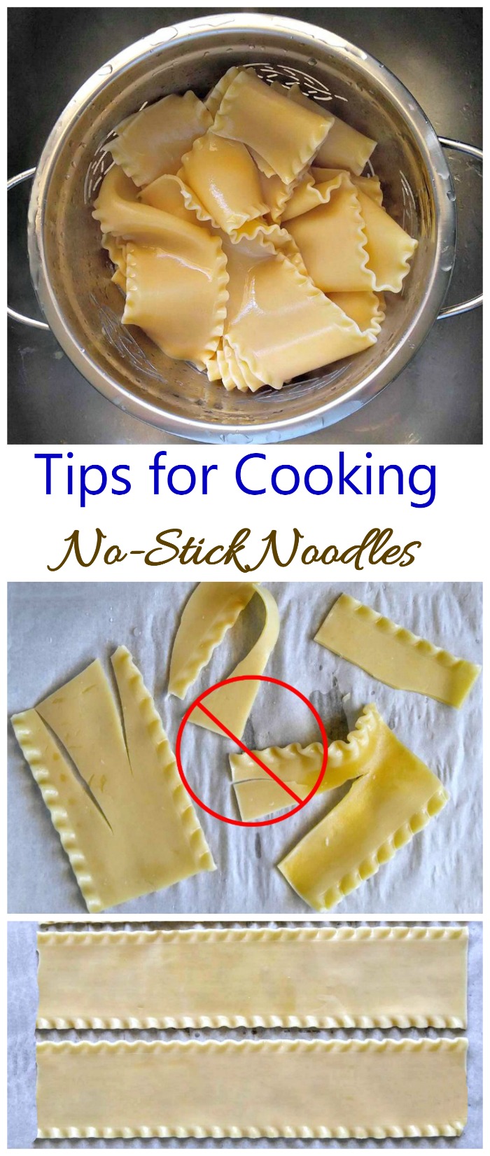 Lasagna noodles can be tricky to cook. See my tips for perfect no stick noodles every time.