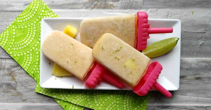 Pina colada popsicles