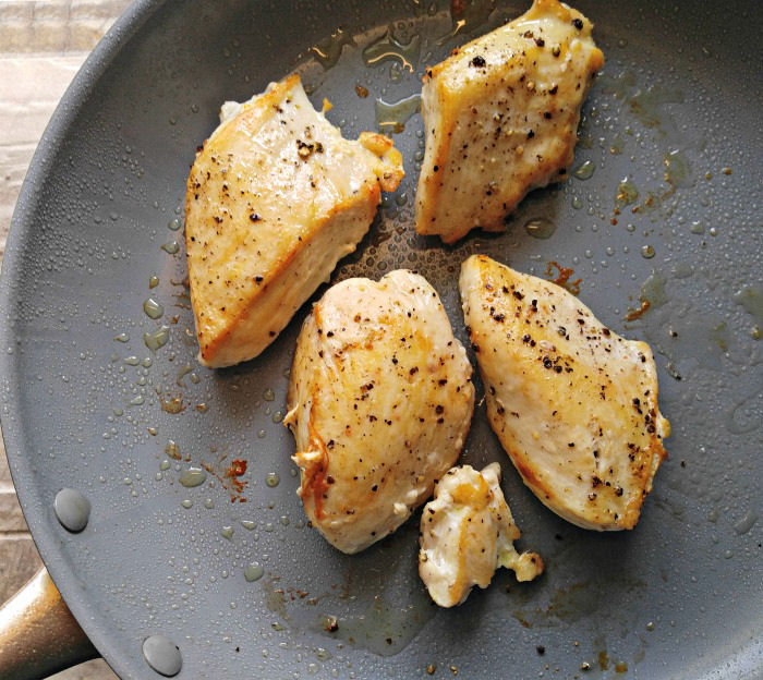 Cooked chicken breasts