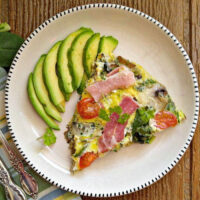 Bacon and tomato frittata