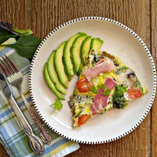 Whole30 Bacon Frittata with Mushrooms Healthy Breakfast Recipe