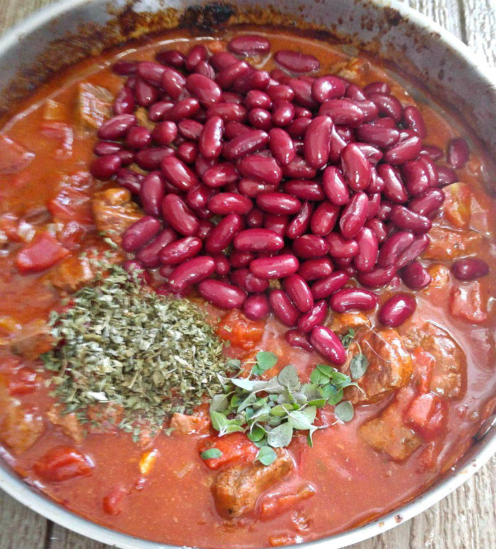 Stir in kidney beans and spices