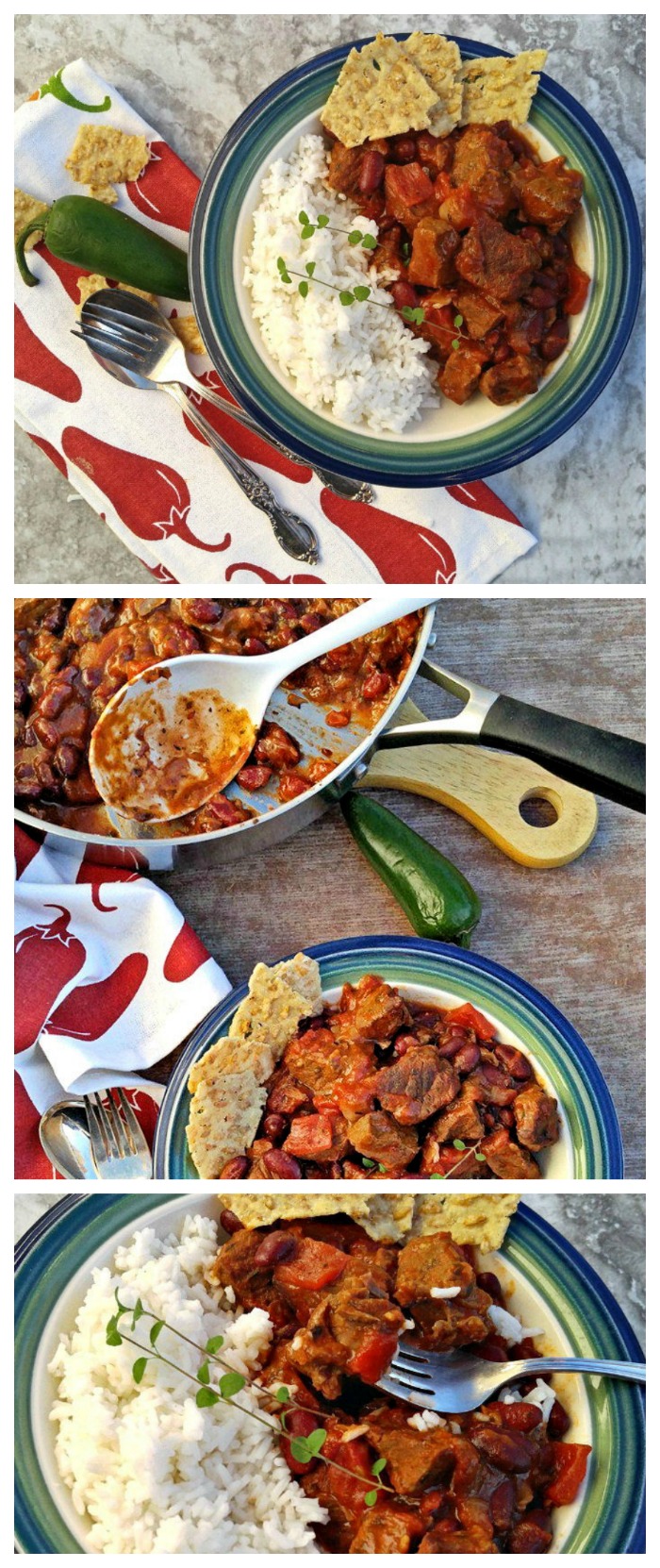 This one pot chili con carne is gluten free and super healthy. Clean up is a breeze with one pot meals. #onepot #chileconcarne