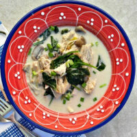 Bowl of Thai Chicken Coconut Soup
