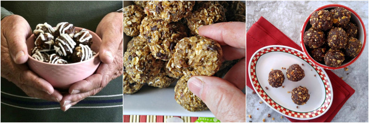 A collage showing more energy bite recipes to try.