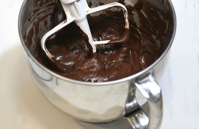 thick dark chocolate cupcake batter