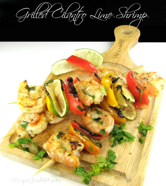 Grilled Cilantro Lime Shrimp Kebabs