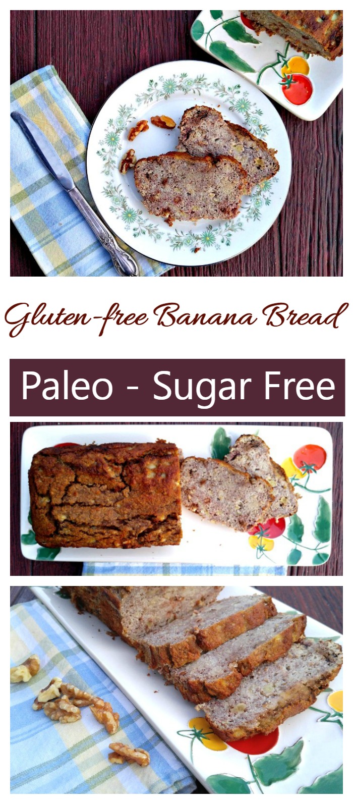Gluten Free Banana Bread - Paleo - Sugar Free - Clean Eating