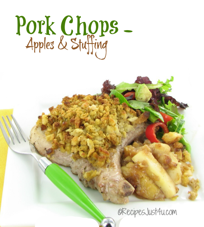 Pork Chops with Apples and Stuffing