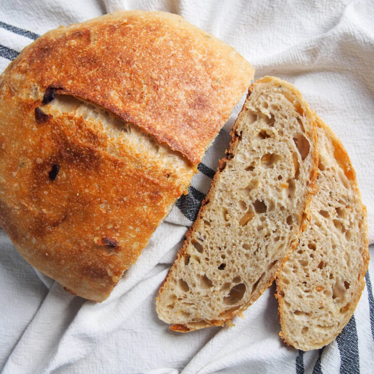 Image for Sage and caramelized onion sourdough bread
