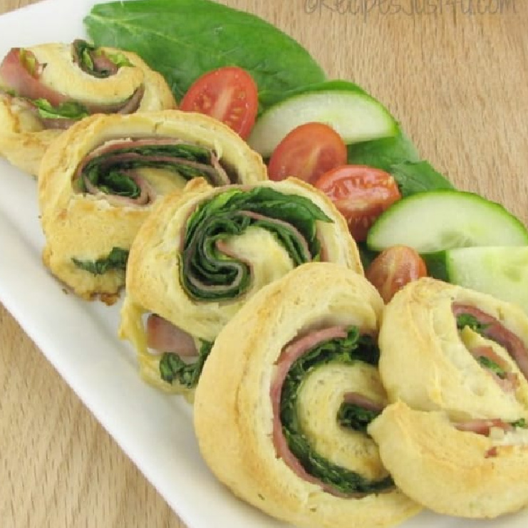 Ham and Spinach Pinwheel Appetizer Recipe