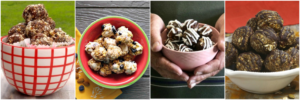 More energy bites recipes including lemon coconut, blueberry, almond butter and sweet potato balls.