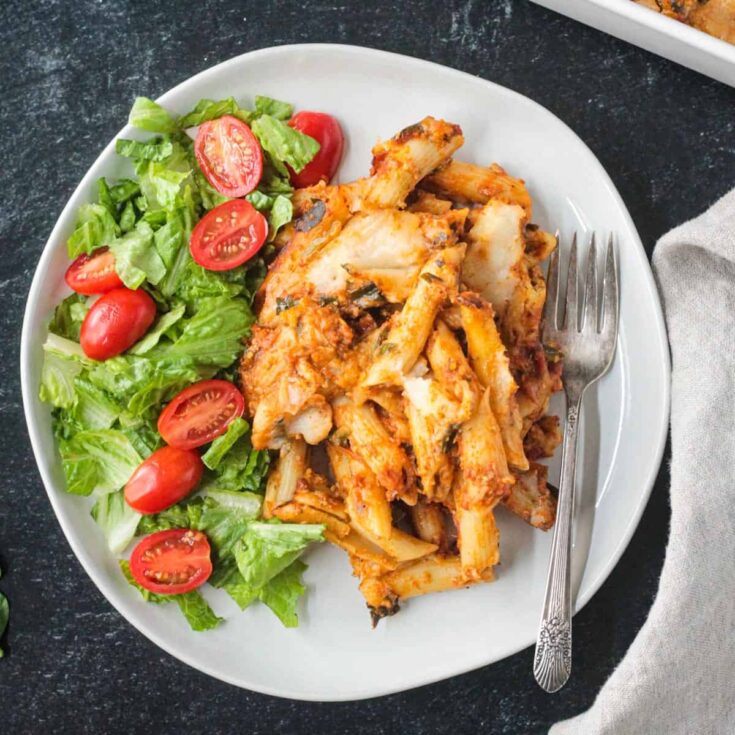 Image for Easy Vegan Pasta Bake with Pesto