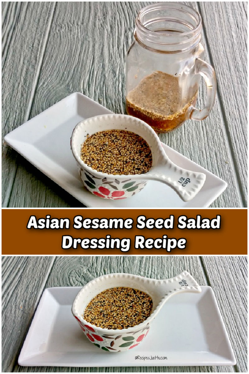 Homemade Asian sesame seed salad dressing recipe.