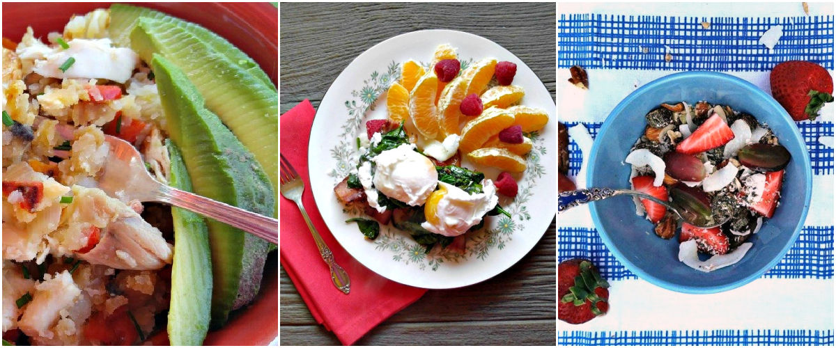 More Paleo and Whole30 breakfast ideas: Breakfast hash, sweet potato stacks and grain free meusli.