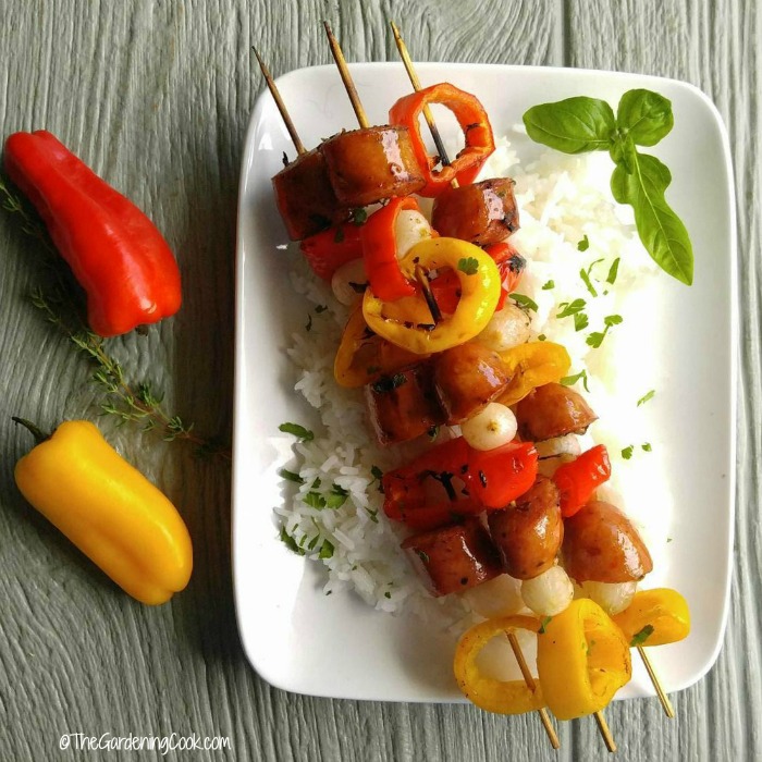 Image for Grilled Andouille Sausage Kebabs